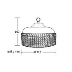 ความกว้างและความสูงโคมไฮเบย์ LED (HBA) 100W (เดย์ไลท์) BEC