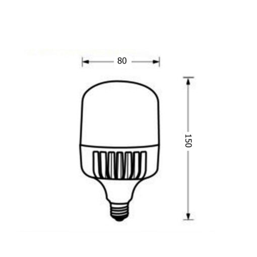 ขนาดหลอดไฟไฮเบย์ LED Highwatt Shop Bulb 20W (เดย์ไลท์) EVE