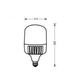 ขนาดหลอดไฟไฮเบย์ LED Highwatt Shop Bulb 40W (เดย์ไลท์) EVE