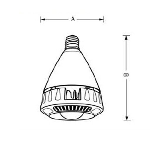 ขนาดหลอดไฟไฮเบย์ LED EVE 90W (เดย์ไลท์)