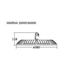 Alternative view of โคมไฮเบย์LED MARINA 200W BEC